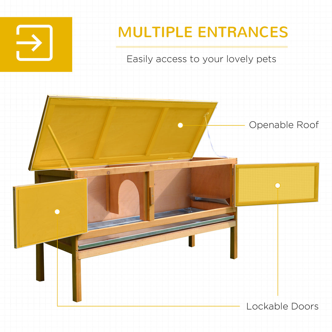 Bunny Abode: Wooden Rabbit Hutch for Guinea Pigs