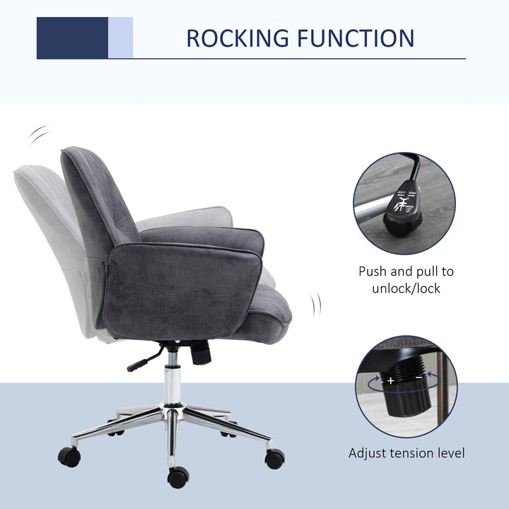 Vinsetto Swivel Computer Office Chair, Charcoal Grey