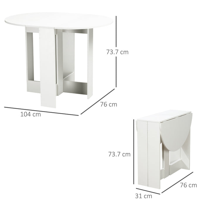 HOMCOM Folding Drop Leaf Dining Table Foldable Bar Table