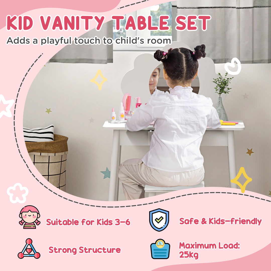 Kids Dressing Table with Mirror