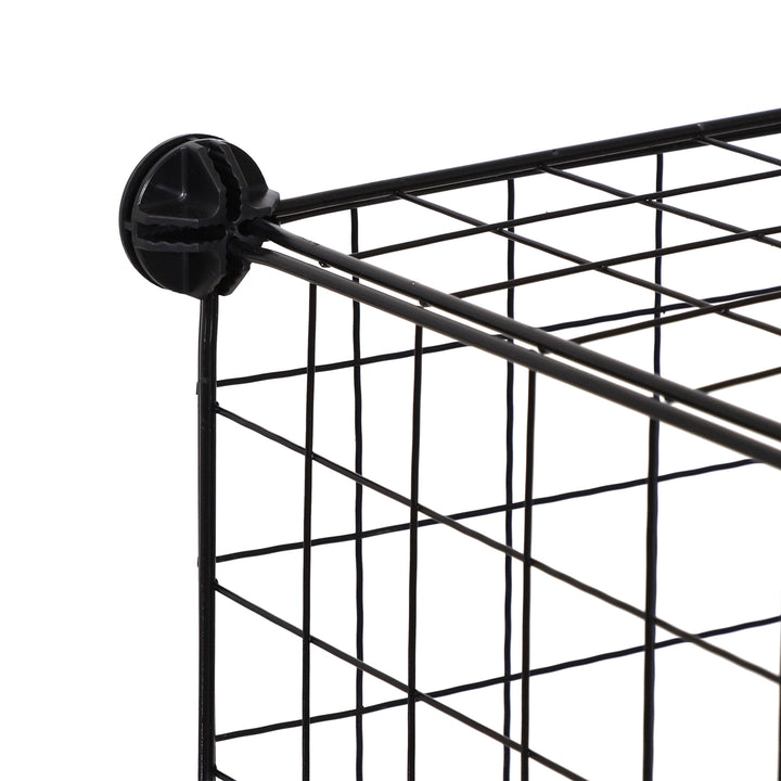 Interlocking 6 Cube Metal Wire Storage Rack