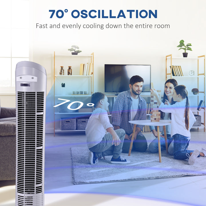 Oscillating Tower: 30-Inch Fan with 3 Speeds