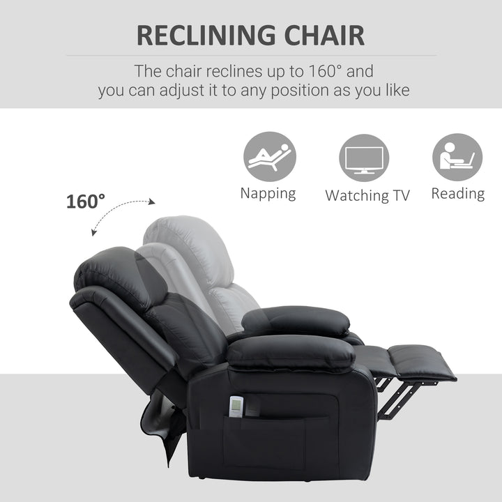 Electric Power Lift Recliner Chair Vibration Massage Reclining Chair with Remote Control and Side Pocket