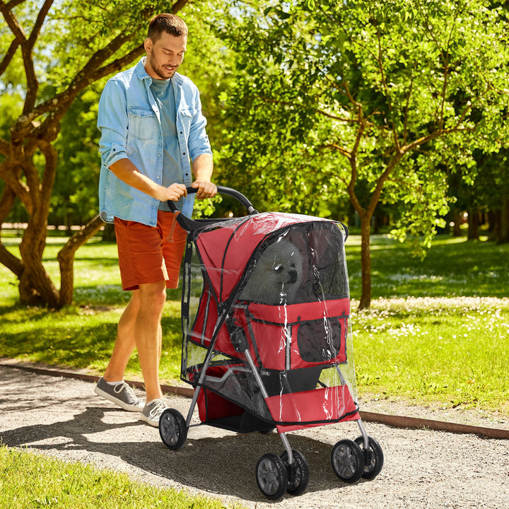 Small Dog Stroller with Rain Cover