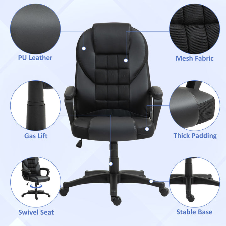 HOMCOM Executive Office Chair, Black