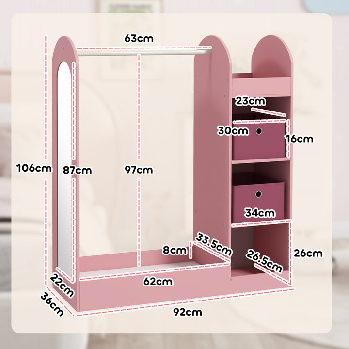 Kids Clothes Rail with Storage Shelf