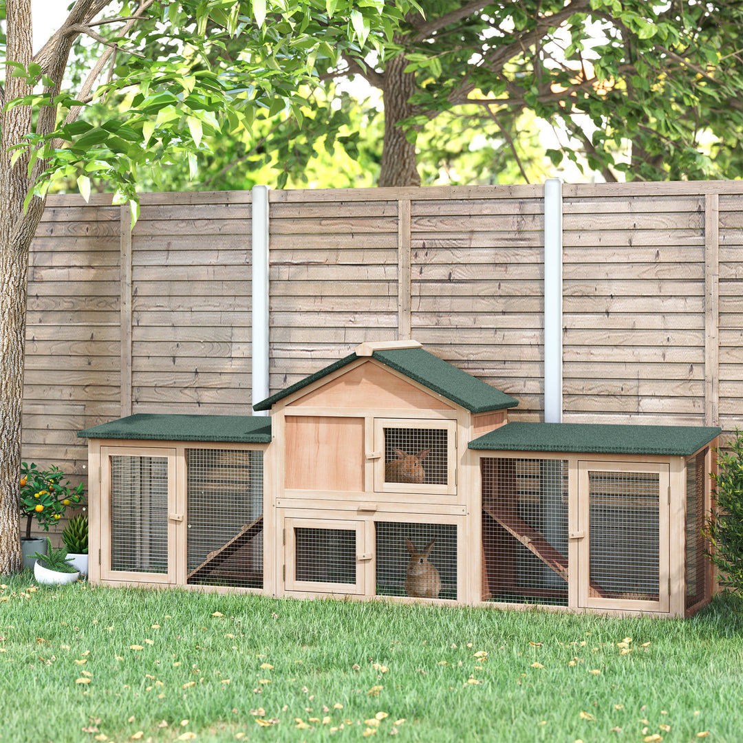 Deluxe Two-Storey Wooden Bunny Rabbit Hutch