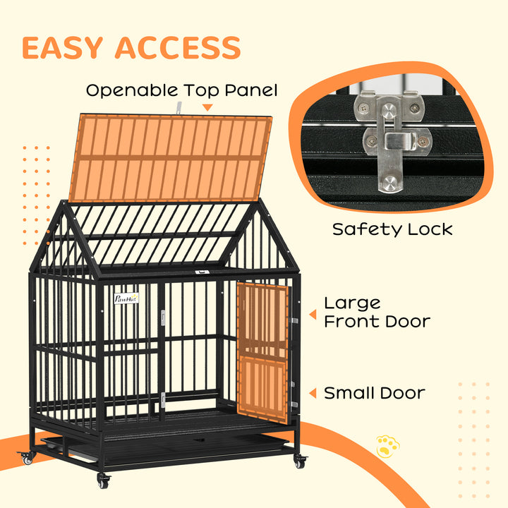 43" Heavy Duty Dog Crate on Wheels