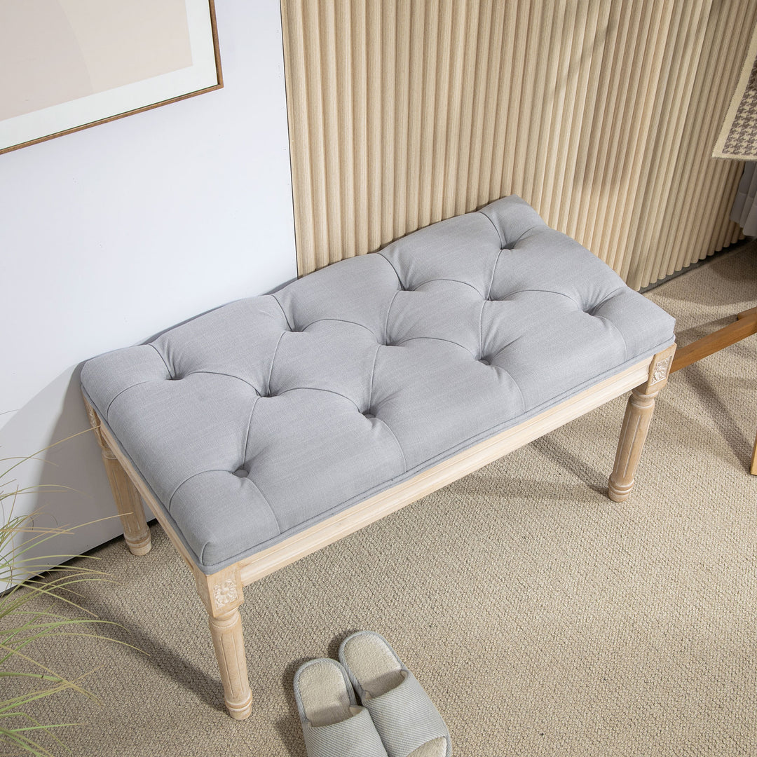 End of Bed Bench Tufted Upholstered Bench