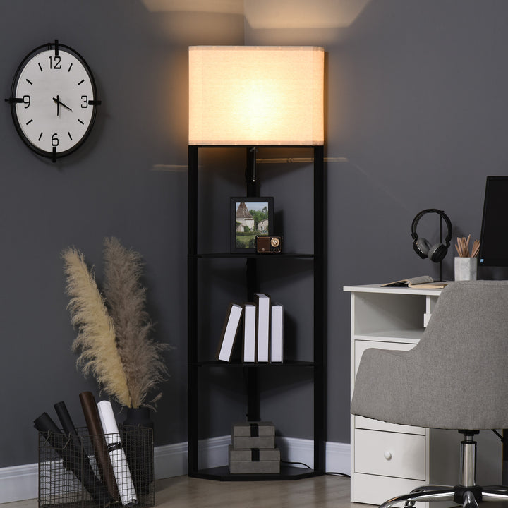 Floor Lamp with Shelves