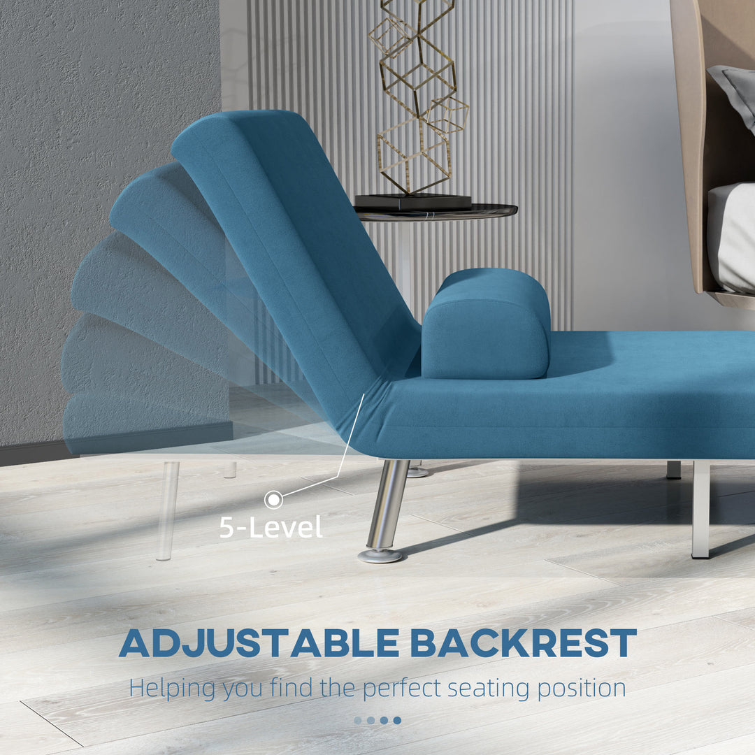 Single Sofa Bed with Adjustable Backrest