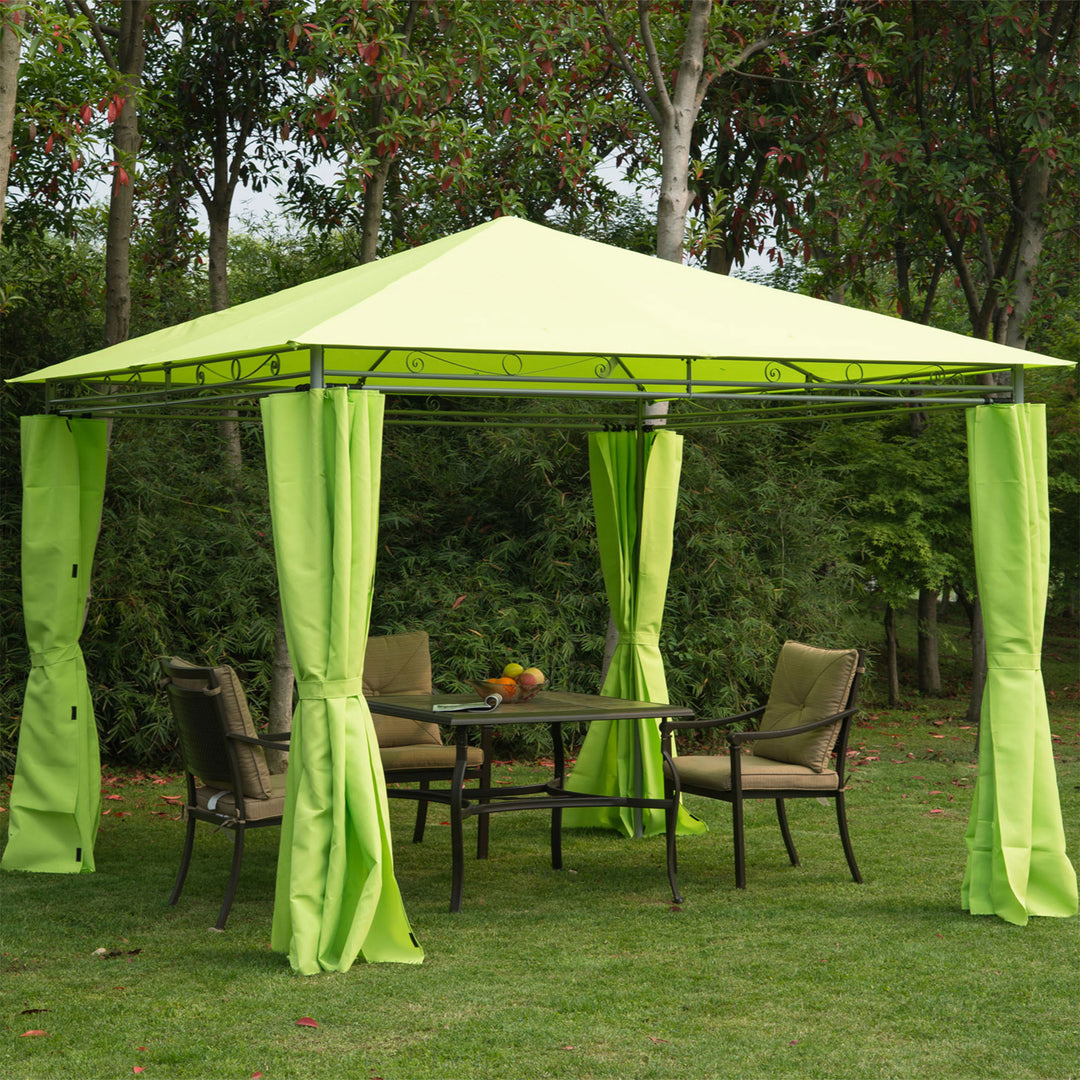 Waterproof 3m x3m Garden Metal Gazebo-Lemon Green