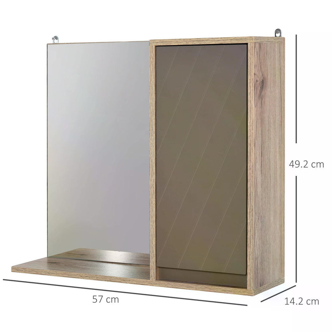 HOMCOM Wall-Mounted Bathroom Cabinet, Space-Saving Storage