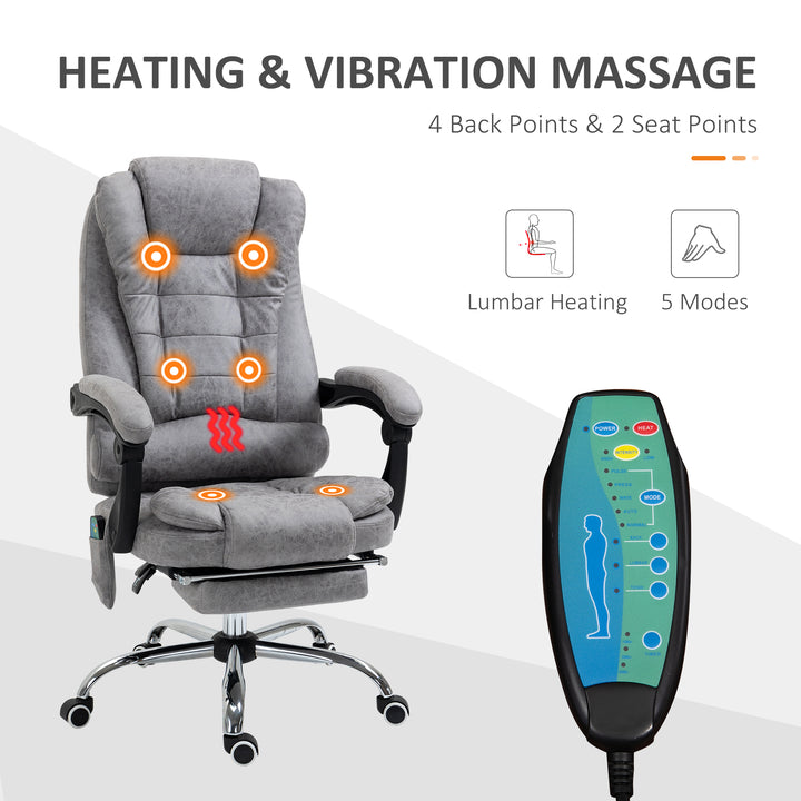 Vinsetto Massage Chair, Heated, Grey