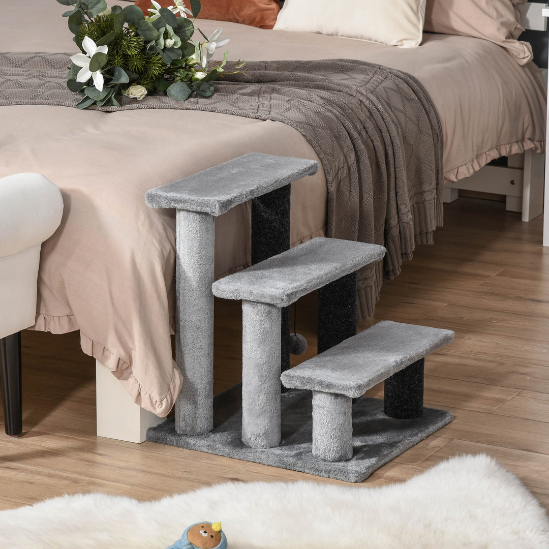 3-step Pet Stairs with Scratching Posts