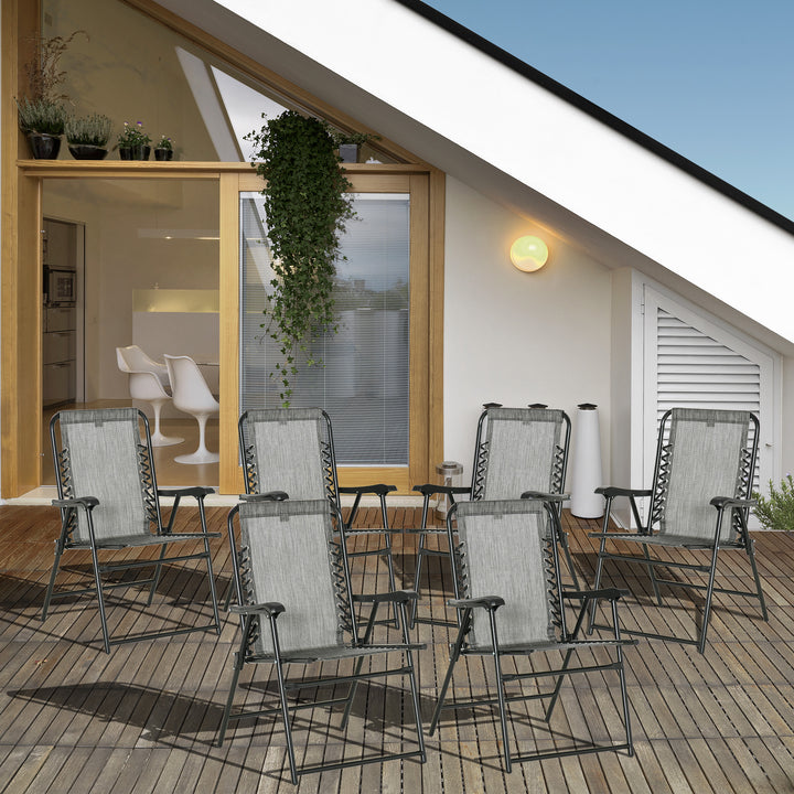 Set of 6 Patio Folding Chair Set