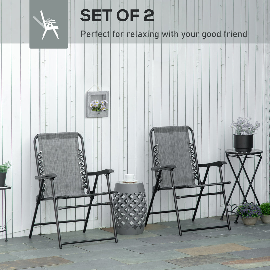 2 Pieces Foldable Chair Set