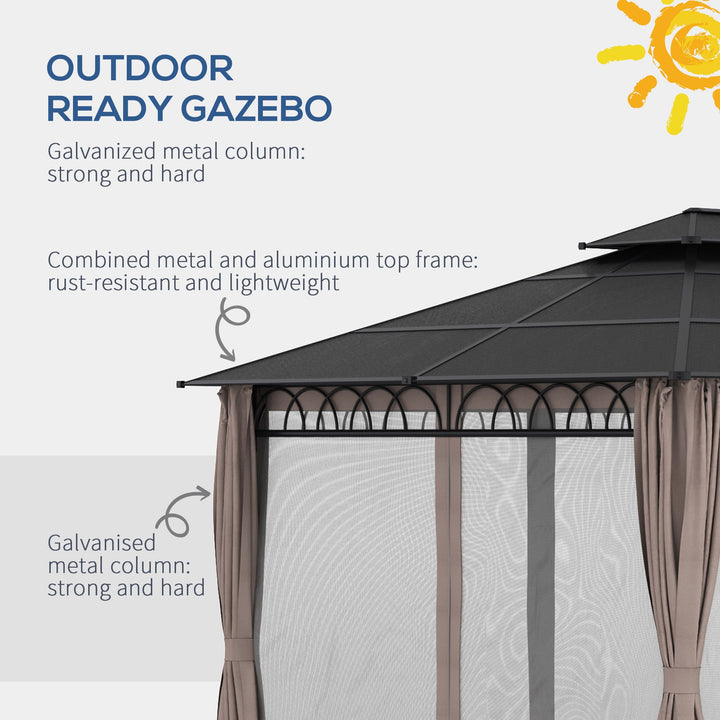 3.6 x 3 (m) Outdoor Polycarbonate Gazebo