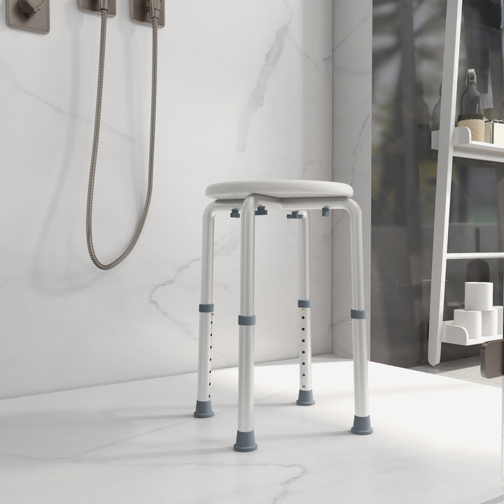 Adjustable Bath Chair: Shower Seat with Safety Features for Elderly