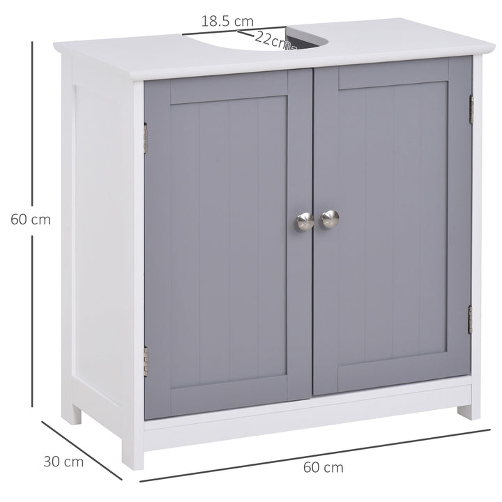 kleankin Vanity Vault: Under-Sink Storage Solution with Adjustable Shelf