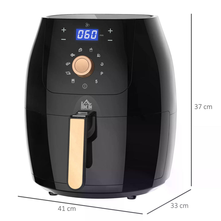 Air Fryer Deluxe: Digital 1700W 5.5L Rapid Air Circulation