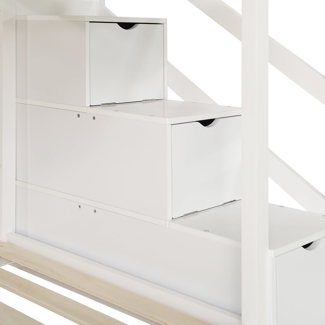 Children's Cabin Bunk Bed with Storage and Underbed Drawers