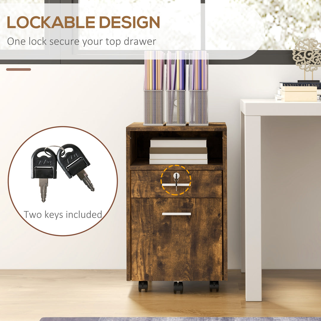 Vinsetto Lockable Filing Cabinet for Home Office