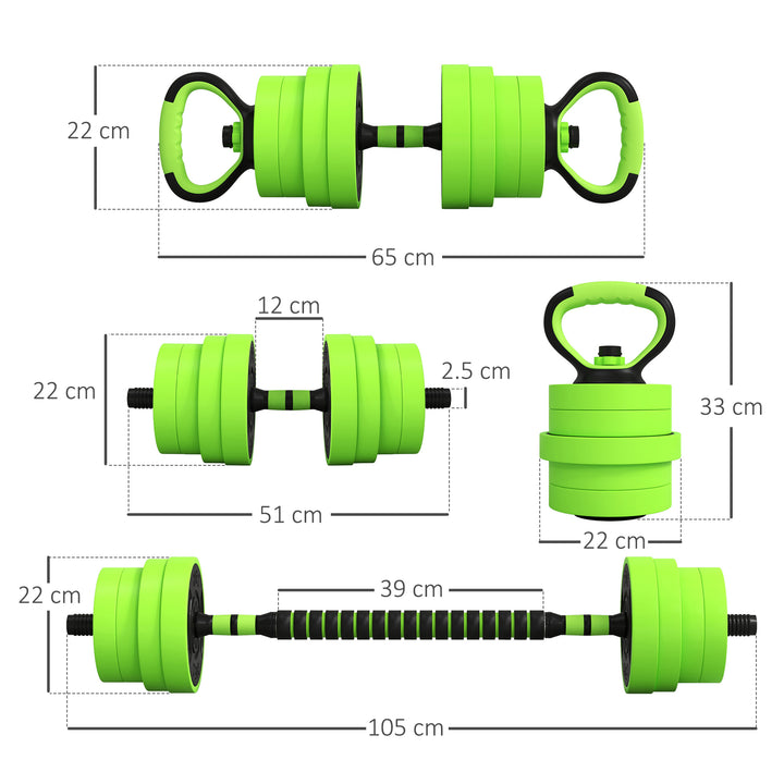 30kg Four-In-One Adjustable Weight Dumbbells Set