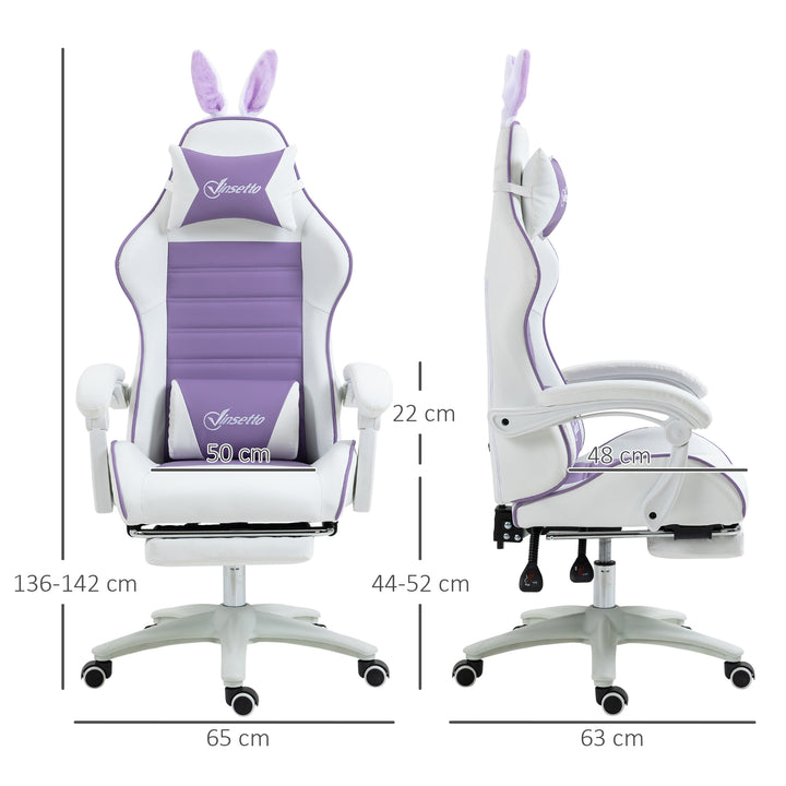 Vinsetto Racing Best Gaming Chair w/ Bunny Eears