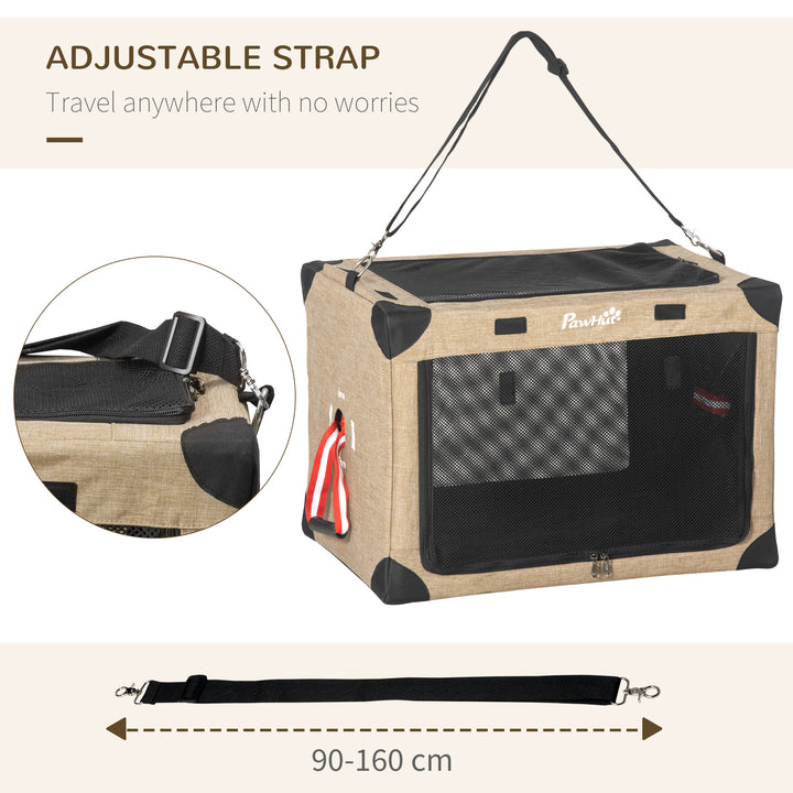 Pet Carrier Folding Cat Carrier Portable Dog Bag Pet Travel Carrier w/ Cushion