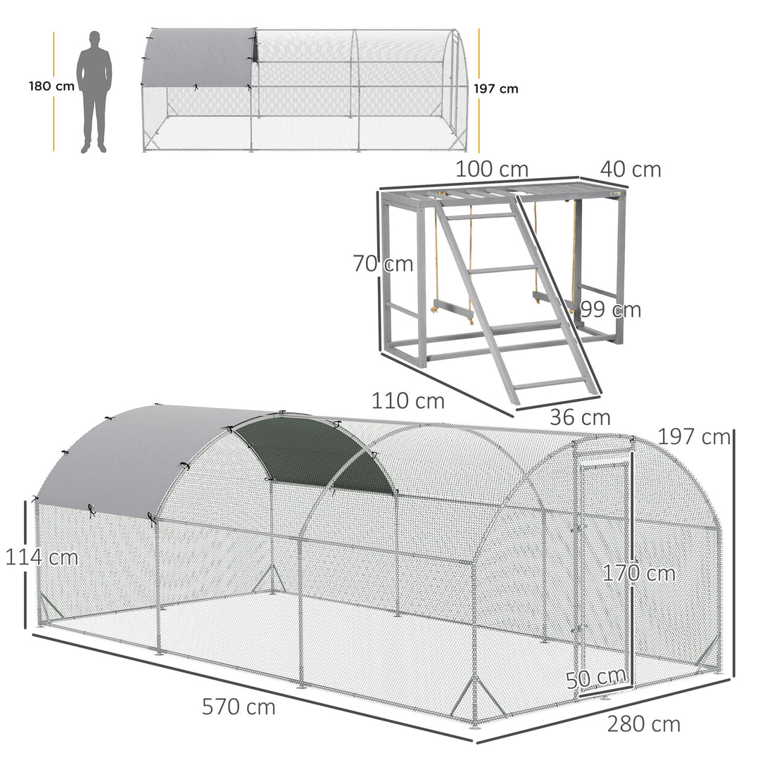 Spacious Walk-In Chicken Run