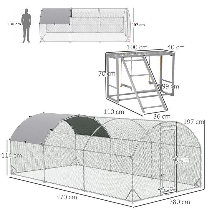 Spacious Walk-In Chicken Run