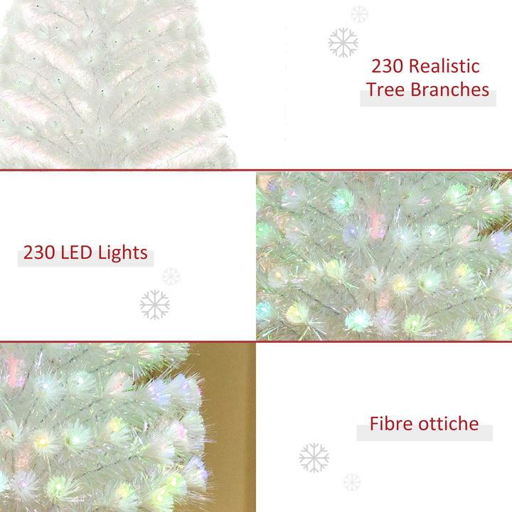 5 Feet Prelit Artificial Christmas Tree with Fiber Optic LED Light