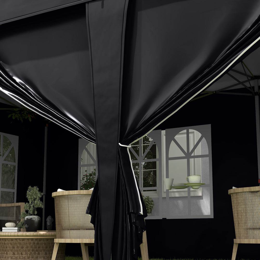 3 x 6 m Pop Up Gazebo with Sides and Windows