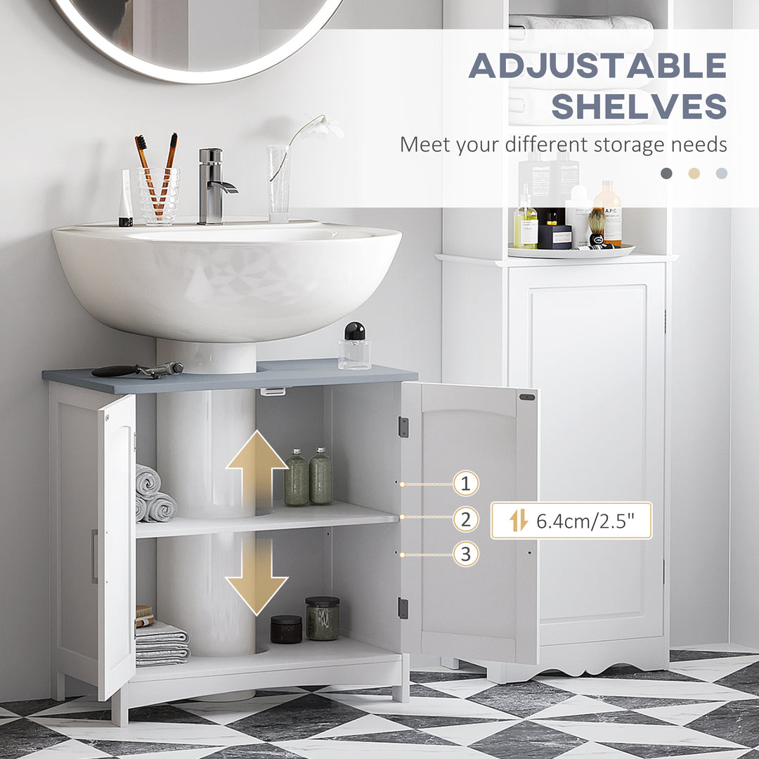 kleankin Bathroom Furniture Set with Adjustable Shelves