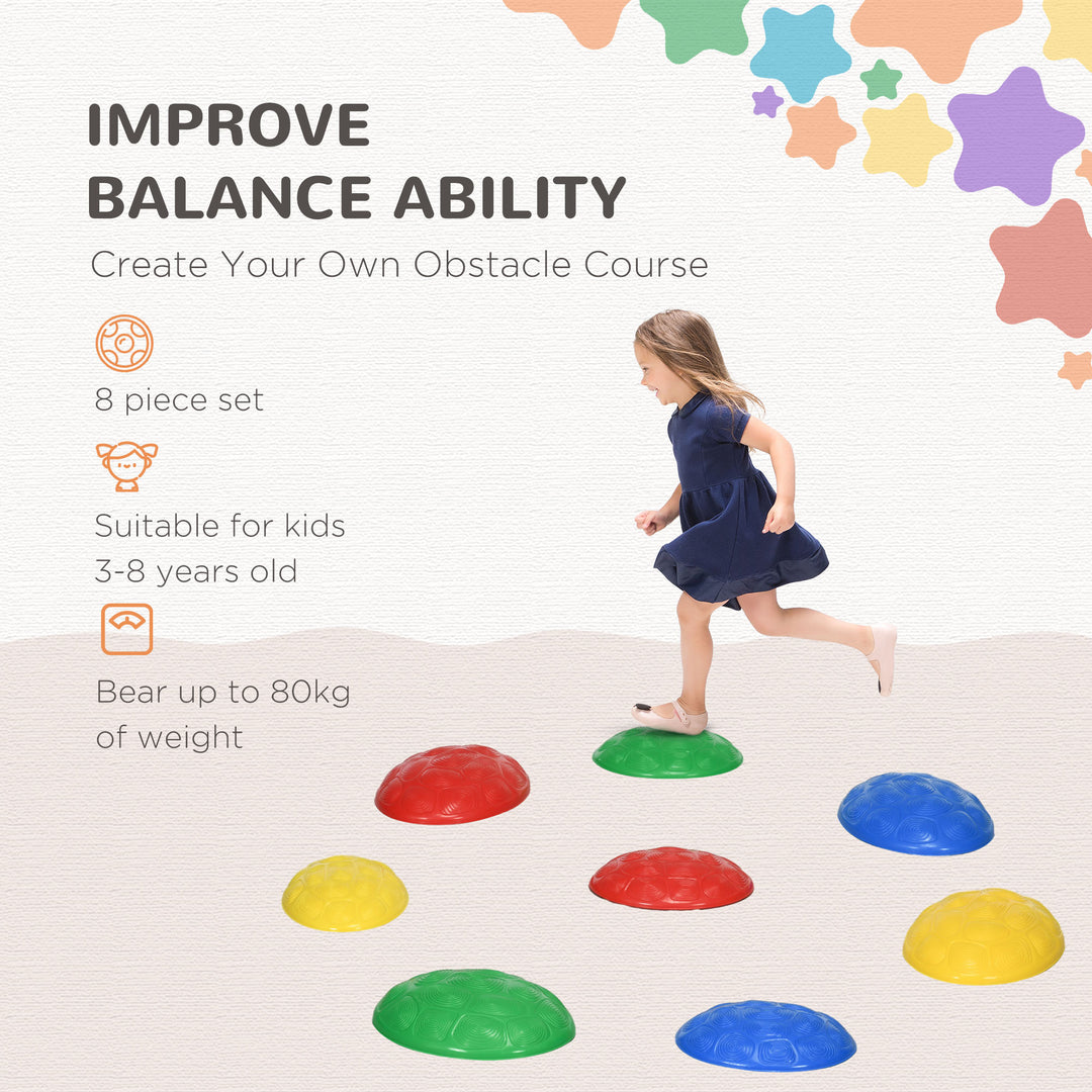 8Pcs Kids Stepping Stones with Non-Slip Mats