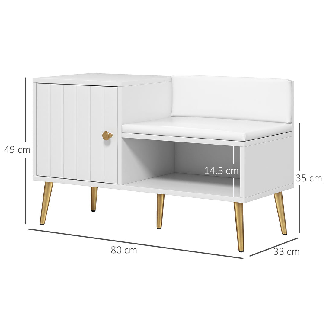 Shoe Cupboard Bench with Padded Seat