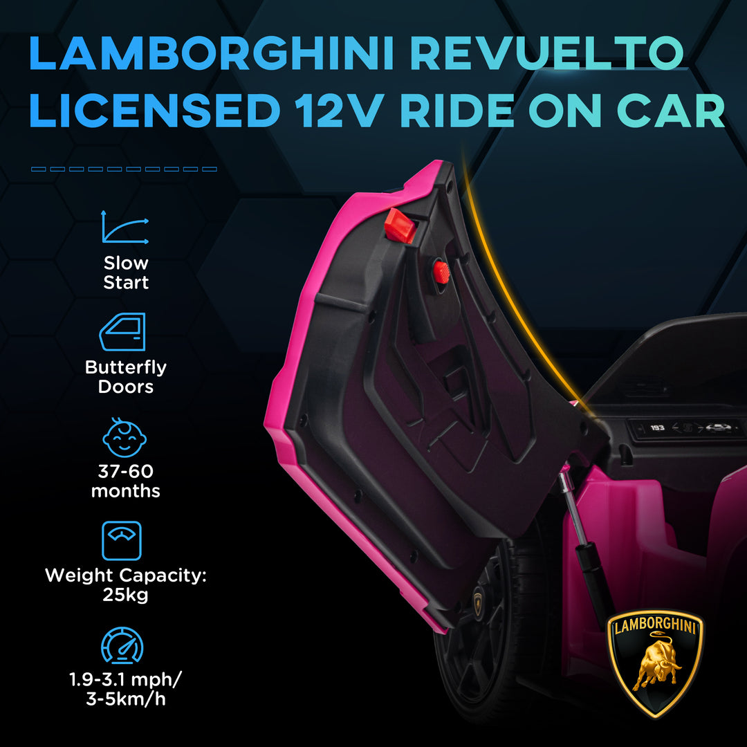 Lamborghini Revuelto Licensed 12V Ride on Car w/ Butterfly Doors