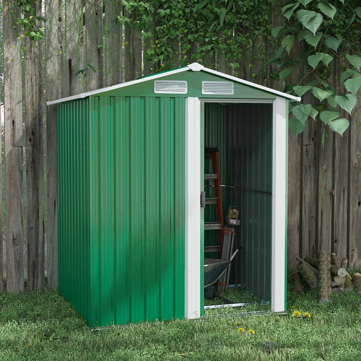 Garden Metal Tool Storage Shed with Sliding Door