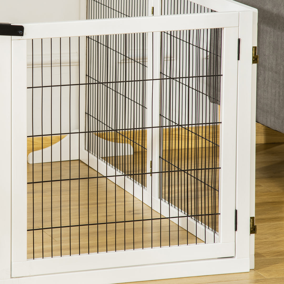 Pet Gate Wooden Dog Safety Barrier