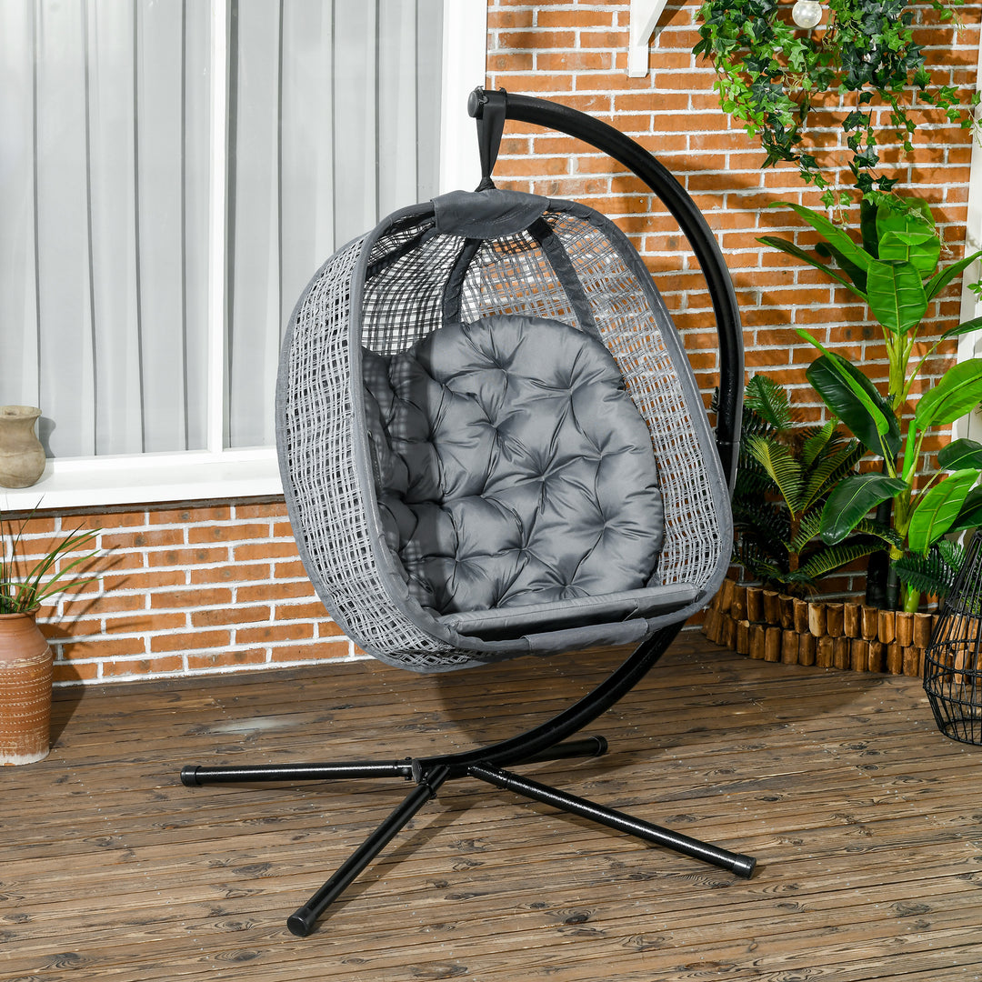 Outdoor Swing Chair w/ Thick Padded Cushion