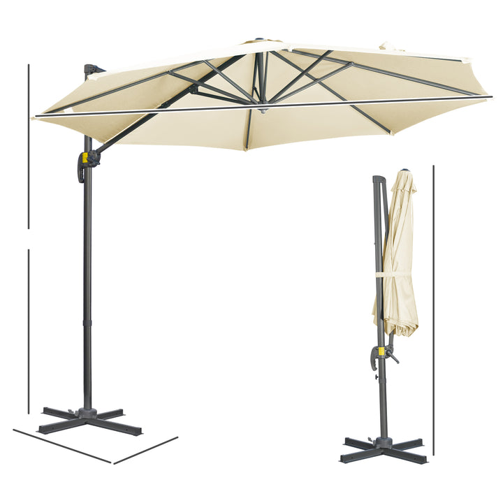 3 x 3(m) Cantilever Parasol with Cross Base