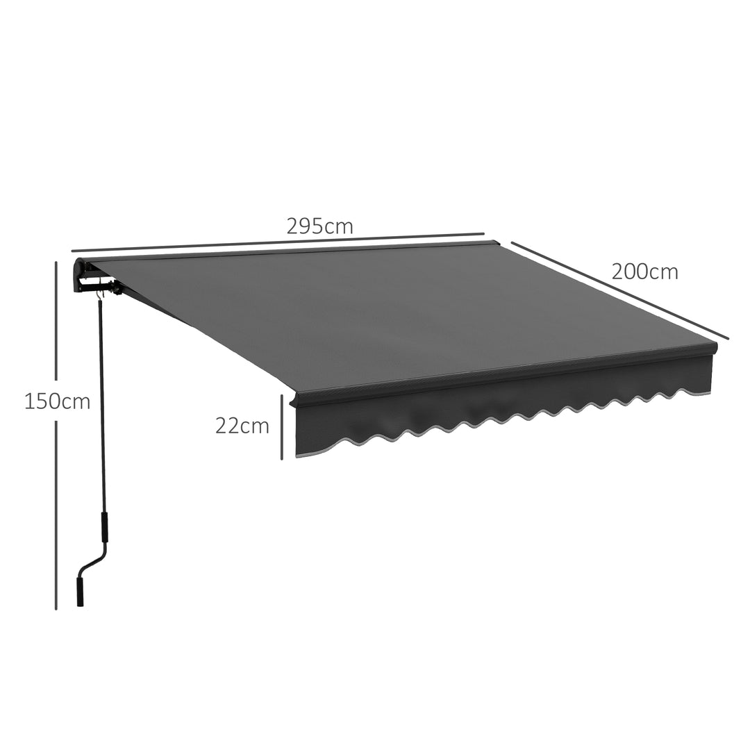 3 x 2m Aluminium Frame Electric Awning