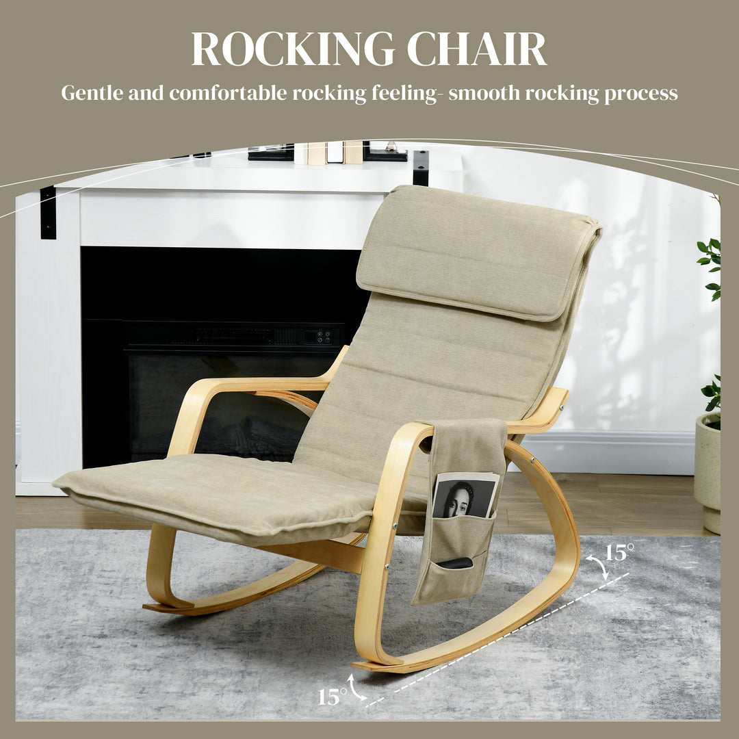 Rocking Lounge Chair Recliner Relaxation Lounging Relaxing Seat with Adjustable Footrest