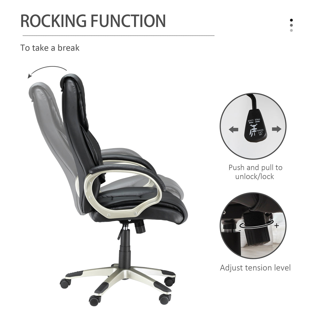 HOMCOM Comfortable Desk Chair, Black