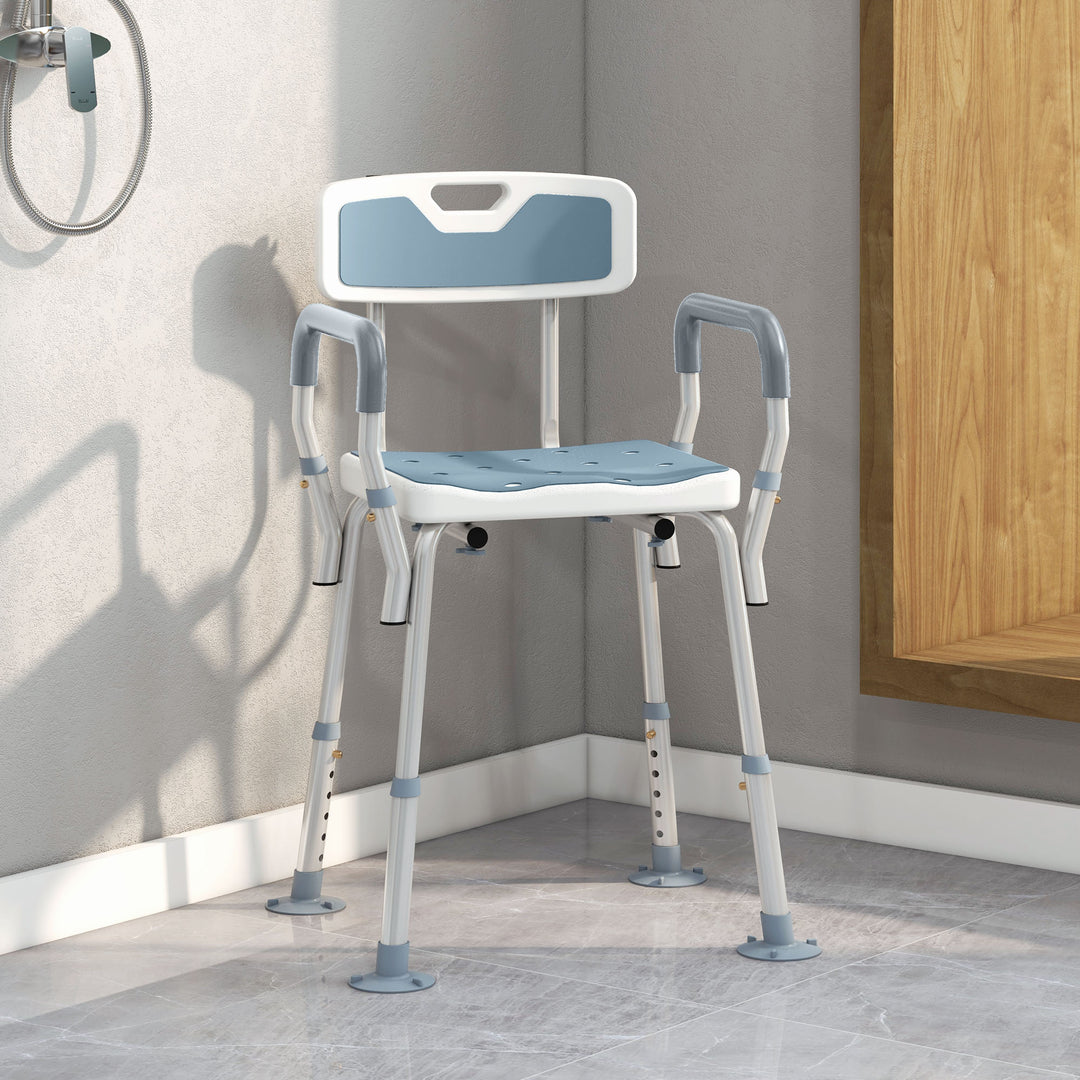 EVA Padded Bath Stool with Back and Arms