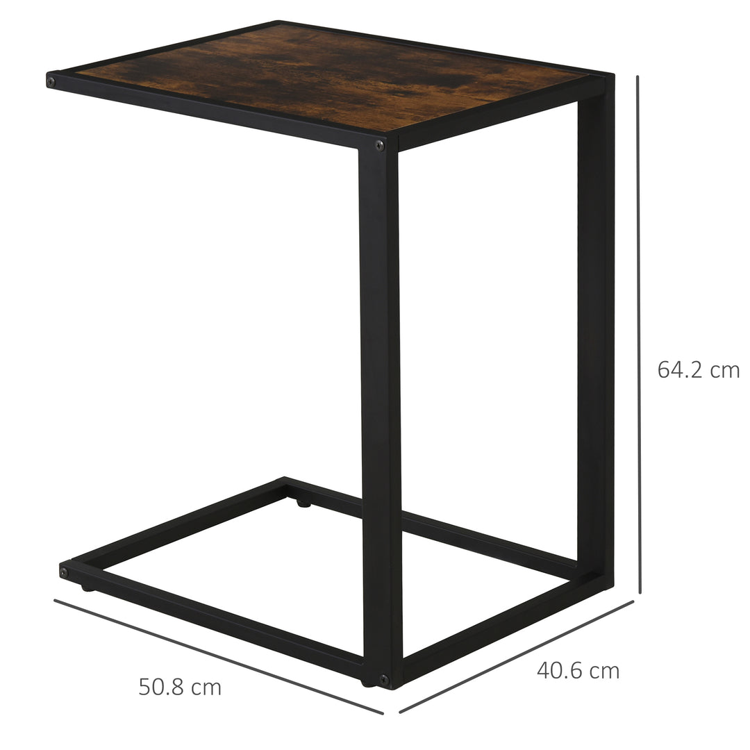 C-Shaped Sofa End Table