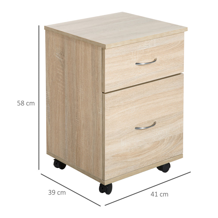 HOMCOM File Cabinet Cupboard Storage with Two Drawers