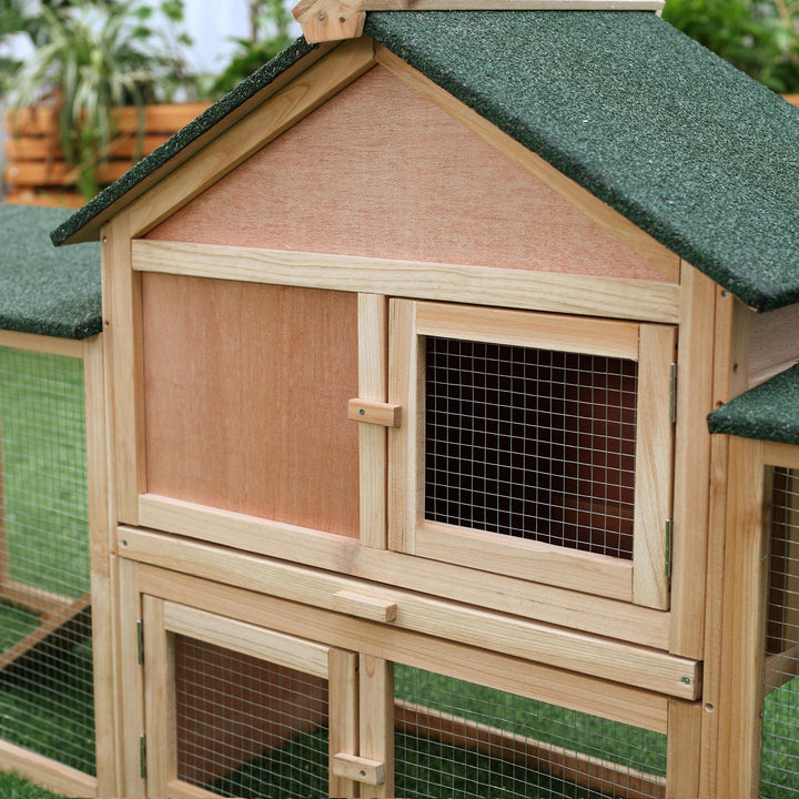 Deluxe Two-Storey Wooden Bunny Rabbit Hutch