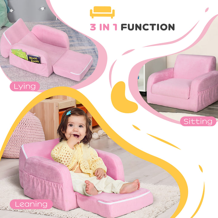 Kids 2 In 1 Armchair Sofa Bed